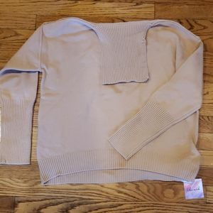Chicwish Soft Touch Basic Cowl Neck Sweater in Tan